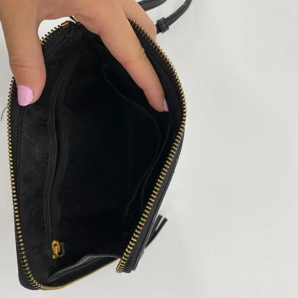 Tory Burch Wristlet Large Zip Pouch Black